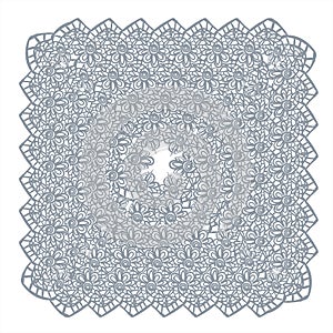 Lace frame vector decorative design element background hand drawn square