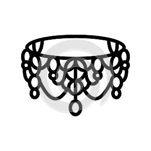 lace goth subculture line icon vector illustration photo