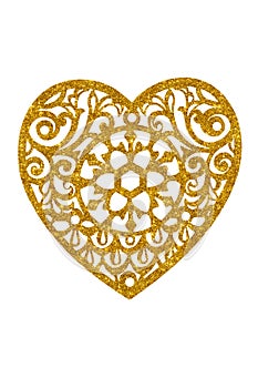 Lace heart with glitter