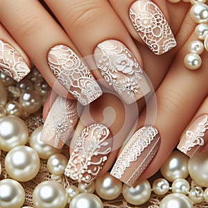 Lace Luxe in Pearlescent Harmony photo