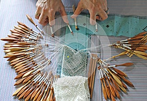 Lace-making - bobbin lace