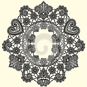 Lace Pattern. Lace Vector Background.