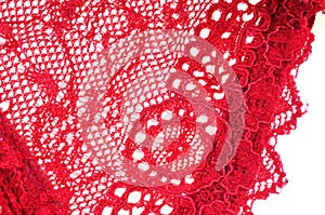Lace of a red undergarment