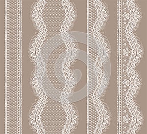 Lace Ribbons Seamless Pattern.