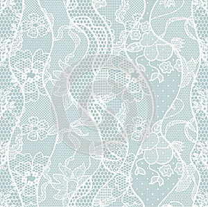 Lace seamless pattern with flowers