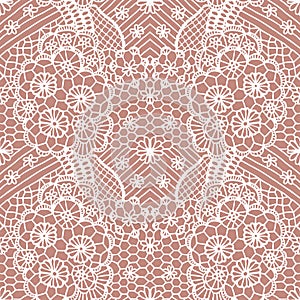 Lace seamless pattern with flowers