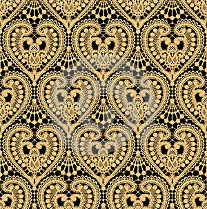 Lace Seamless Pattern. Lace Vector Background.