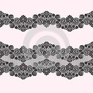 Lace Seamless Pattern. Lace Vector Background.