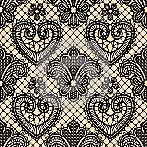 Lace Seamless Pattern. Lace Vector Background.