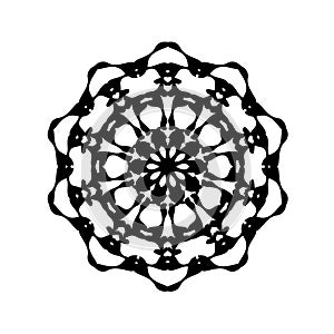 Lace snowflake. Vector design element. Ornamental elegant detail