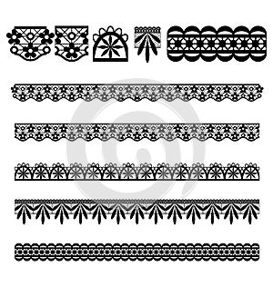 Lace Trim Vector Brush Set