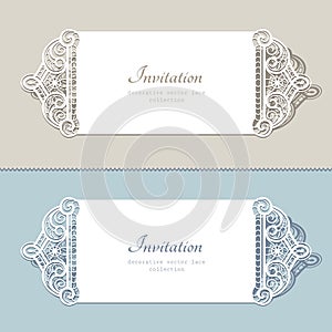 Lace wedding cards