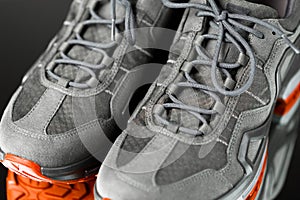 Laces of trekking sneakers