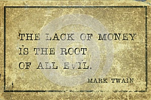 Lack of money Twain photo