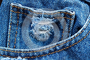 Lacking small pocket in the front pocket of blue jeans. For put money or the somethings