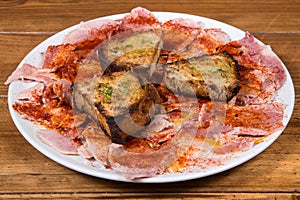 Lacon, typical ham of Spain