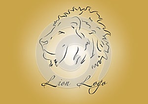 Laconic Black Ink Lion