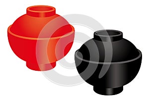 Lacquer ware. Japanese lacquer.