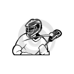 Lacrosse club American Sports Badge Logo