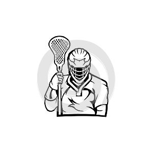 Lacrosse club American Sports Badge Logo