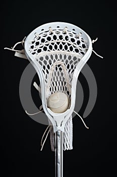 Lacrosse head with ball