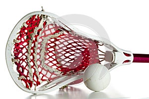 Lacrosse Head with a Grey Ball