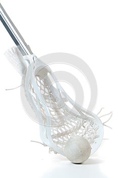 Lacrosse stick with ball