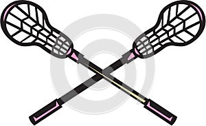 Lacrosse Stick Woodcut