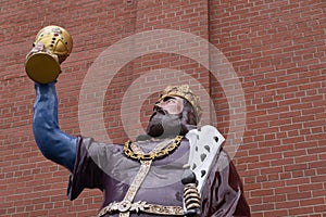 Gambrinus King of Beer statue at the at the City Brewery, which makes Miller, Coors among