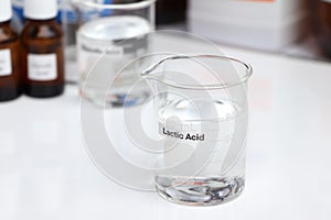 Lactic Acid is a chemical ingredient in beauty product photo