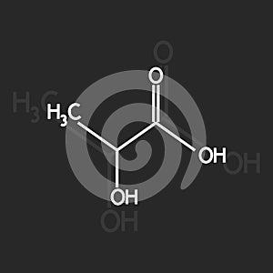 Lactic acid vector icon
