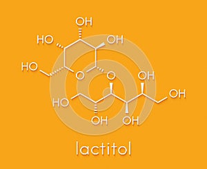 Lactitol sweetener and laxative molecule. Skeletal formula. photo