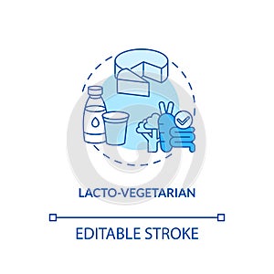 Lacto vegetarian concept icon