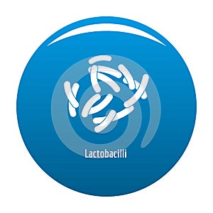 Lactobacilli icon blue vector photo