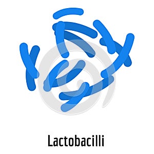 Lactobacilli icon, cartoon style. photo
