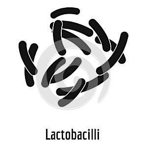 Lactobacilli icon, simple style. photo