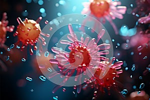 Lactobacillus Bacteria, a part of human microbiota which produces lactic acid photo