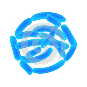 Lactobacillus. Infographics. Vector illustration on isolated background.