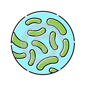lactococcus probiotics color icon vector illustration