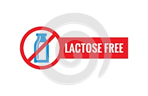 Lactode free - icon on white background vector illustration for website, mobile application, presentation, infographic. Milk