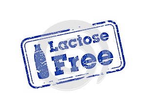 Lactose Free vector stamp