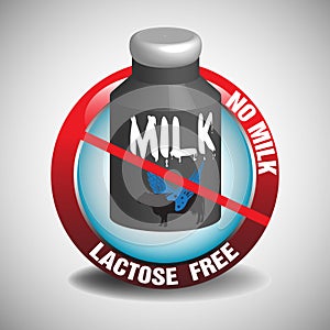 Lactose free sign