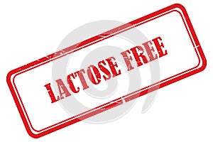 lactose free stamp on white