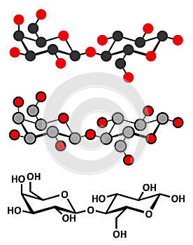 Lactose milk sugar molecule