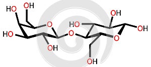 Lactose structural formula