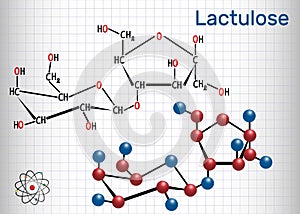 Lactulose molecule. It is used in the treatment of constipation.