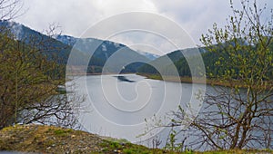 Lacul (Lake) Oasa in Carpathians mountains Romania