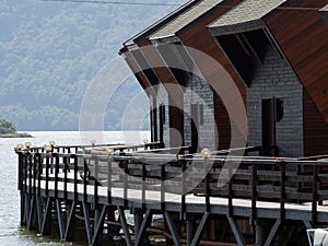 Lacustrine villas at Berzasca village, Romania