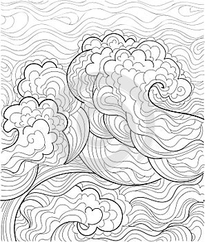 lacy background pattern sea