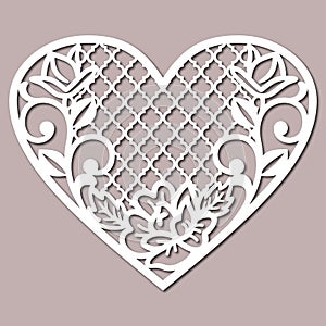 Lacy Heart Cutting Files for Wedding Invitation